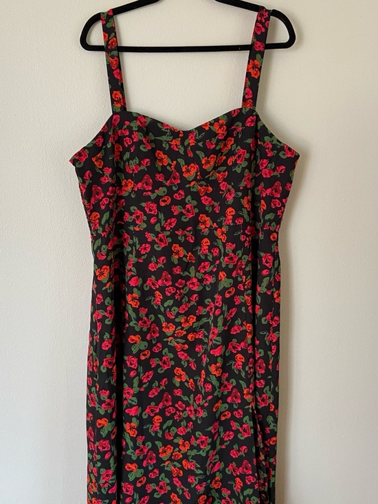Cider Dresses & Skirts - Cider Black Slip Dress with Floral Print